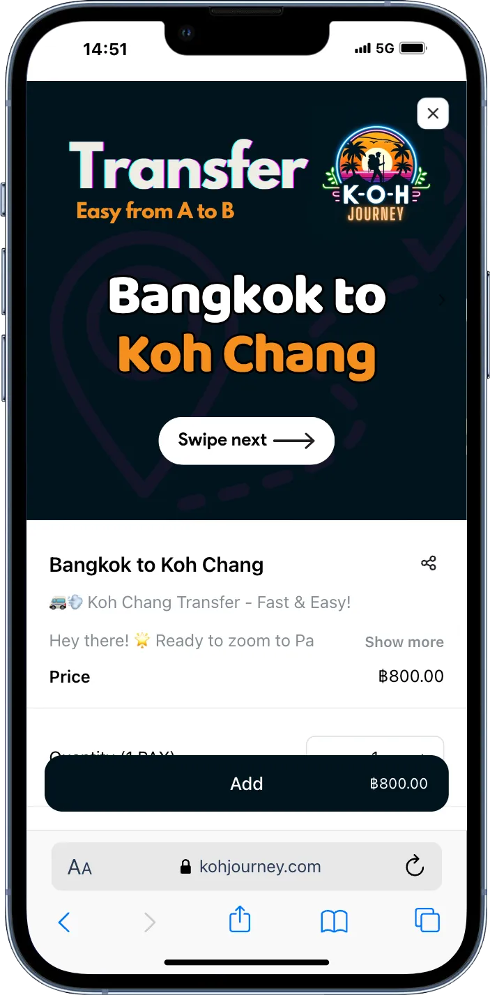 KohJourney Booking